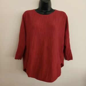 ANTHROPOLOGIE MOTH SHEER SLEEVE SWEATER BLOUSE SIZE SMALL